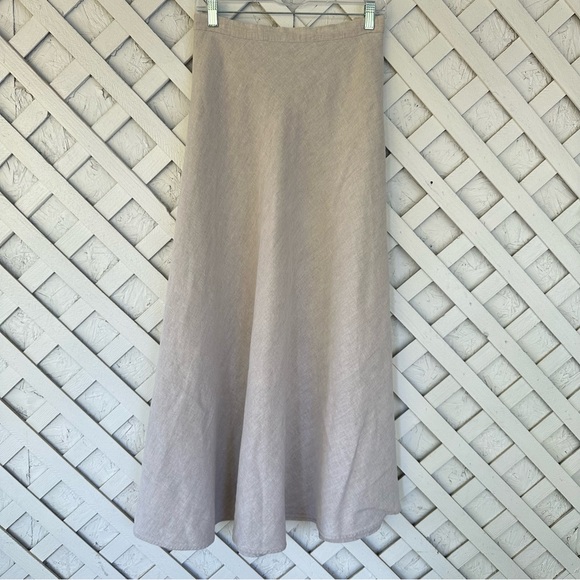 Orvis 100% Linen Midi Skirt A-Line Minimalist Lagenlook Sz 18 - Picture 1 of 4